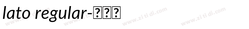 lato regular字体转换